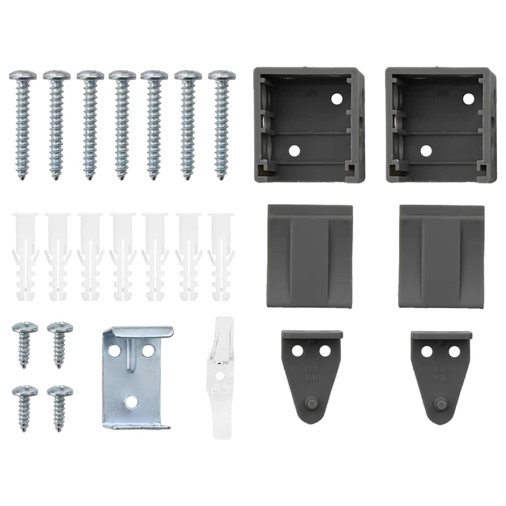 Tenda per Finestra Grigio scuro 110 x 130 cm Alluminio 42006049