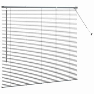 vidaXL Tenda per Finestra con tende Manuale Grigio scuro Alluminio