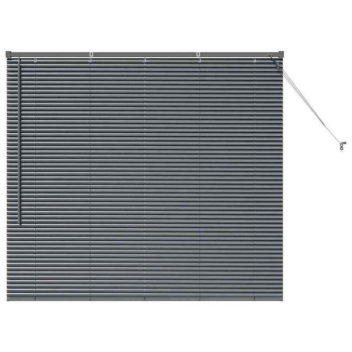 vidaXL Tenda per Finestra con tende Manuale Grigio scuro Alluminio