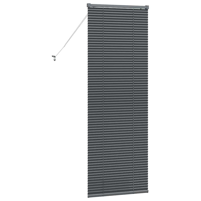 vidaXL Tenda per Finestra con tende Manuale Grigio scuro Alluminio