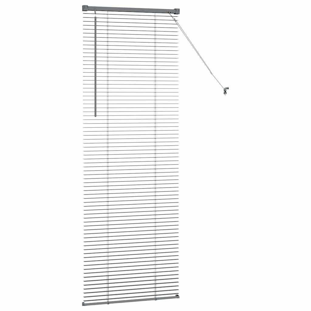 Tenda per Finestra con tende Altro Grigio scuro 80 x 130 cm Alluminio 42006065