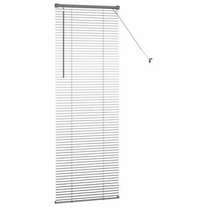 vidaXL Tenda per Finestra con tende Manuale Grigio scuro Alluminio