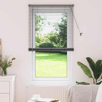 Tenda per Finestra con tende Altro Grigio scuro 80 x 130 cm Alluminio 42006066