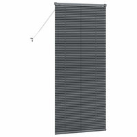 vidaXL Tenda per Finestra con tende Manuale Grigio scuro Alluminio