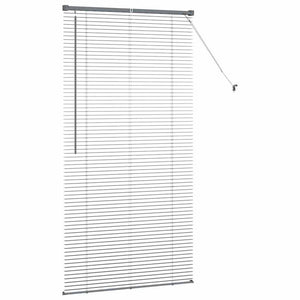 vidaXL Tenda per Finestra con tende Manuale Grigio scuro Alluminio