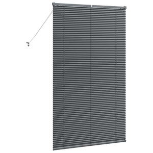 Tenda per Finestra Grigio scuro 105 x 175 cm Alluminio 42006073