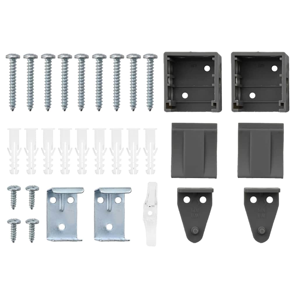 Tenda per Finestra Grigio scuro 160 x 175 cm Alluminio 42006084