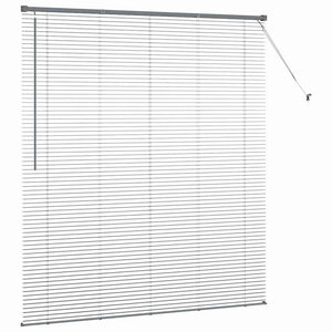 Tenda per Finestra Grigio scuro 160 x 175 cm Alluminio 42006084