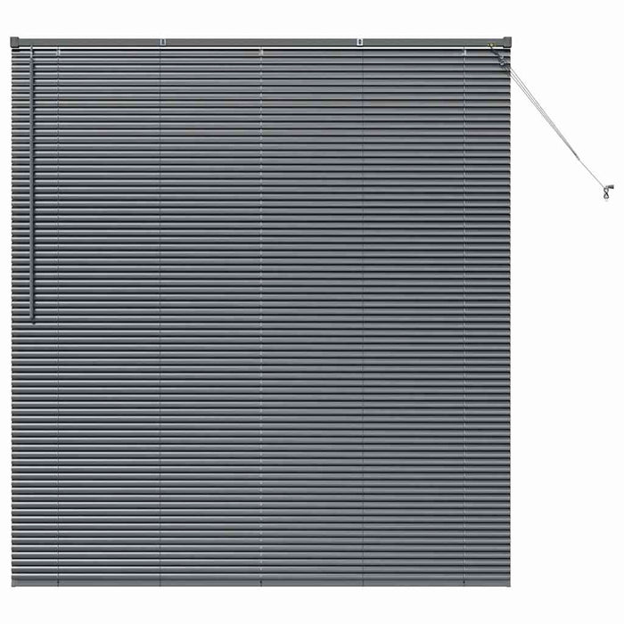 Tenda per Finestra Grigio scuro 160 x 175 cm Alluminio 42006084