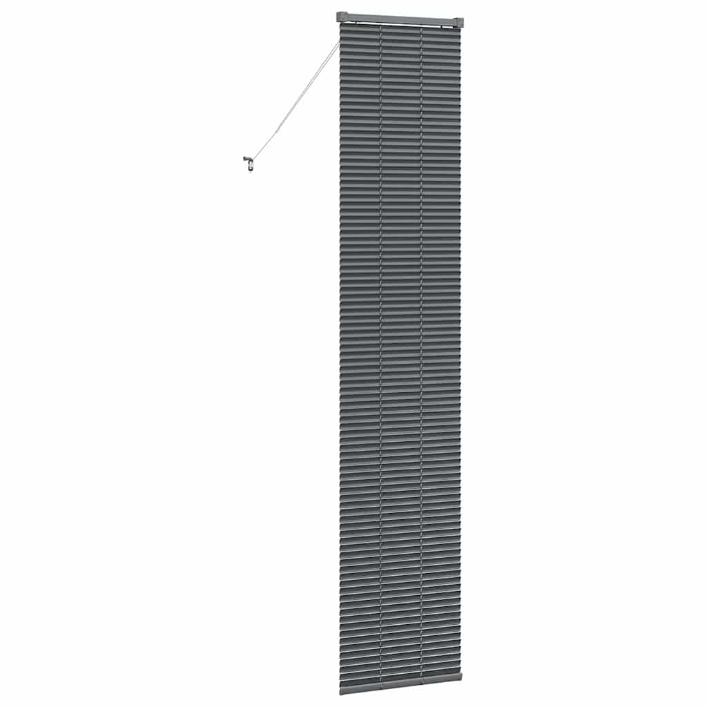vidaXL Tenda per Finestra con tende Manuale Grigio scuro Alluminio