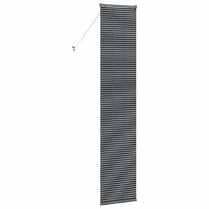 vidaXL Tenda per Finestra con tende Manuale Grigio scuro Alluminio