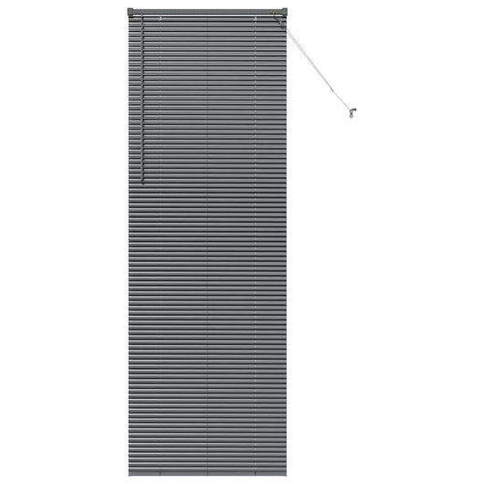 Tenda per Finestra con tende Altro Grigio scuro 80 x 130 cm Alluminio 42006092