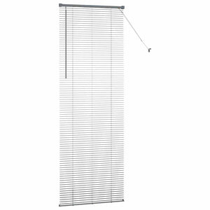 vidaXL Tenda per Finestra con tende Manuale Grigio scuro Alluminio