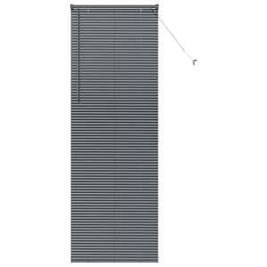 vidaXL Tenda per Finestra con tende Manuale Grigio scuro Alluminio