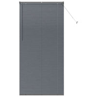 vidaXL Tenda per Finestra con tende Manuale Grigio scuro Alluminio