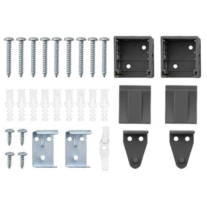 vidaXL Tenda per Finestra con tende Manuale Grigio scuro Alluminio