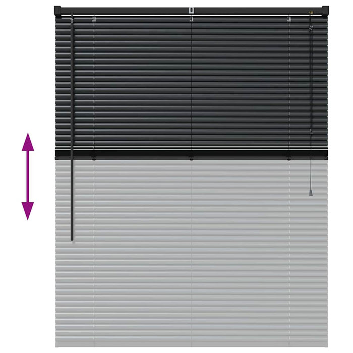 Tenda per Finestra con tende Altro Nero 100 x 130 cm Alluminio 42006122