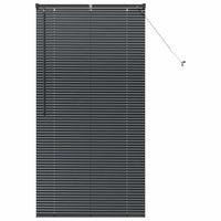 Tenda per Finestra con tende Altro Nero 80 x 130 cm Alluminio 42006146