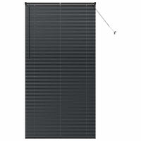 vidaXL Tenda per Finestra con tende Nero Alluminio