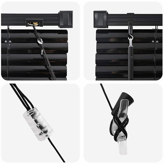 Tenda per Finestra con tende Altro Nero 80 x 130 cm Alluminio 42006178