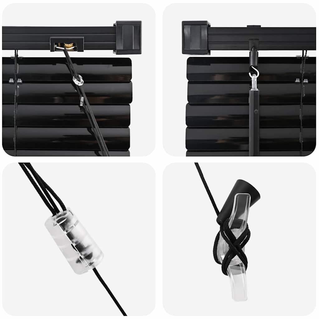 vidaXL Tenda per Finestra con tende Nero Alluminio