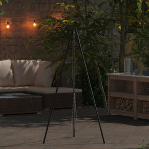 Treppiede da Campeggio Nero 92 x 92 x 151.5 cm Acciaio 42010328