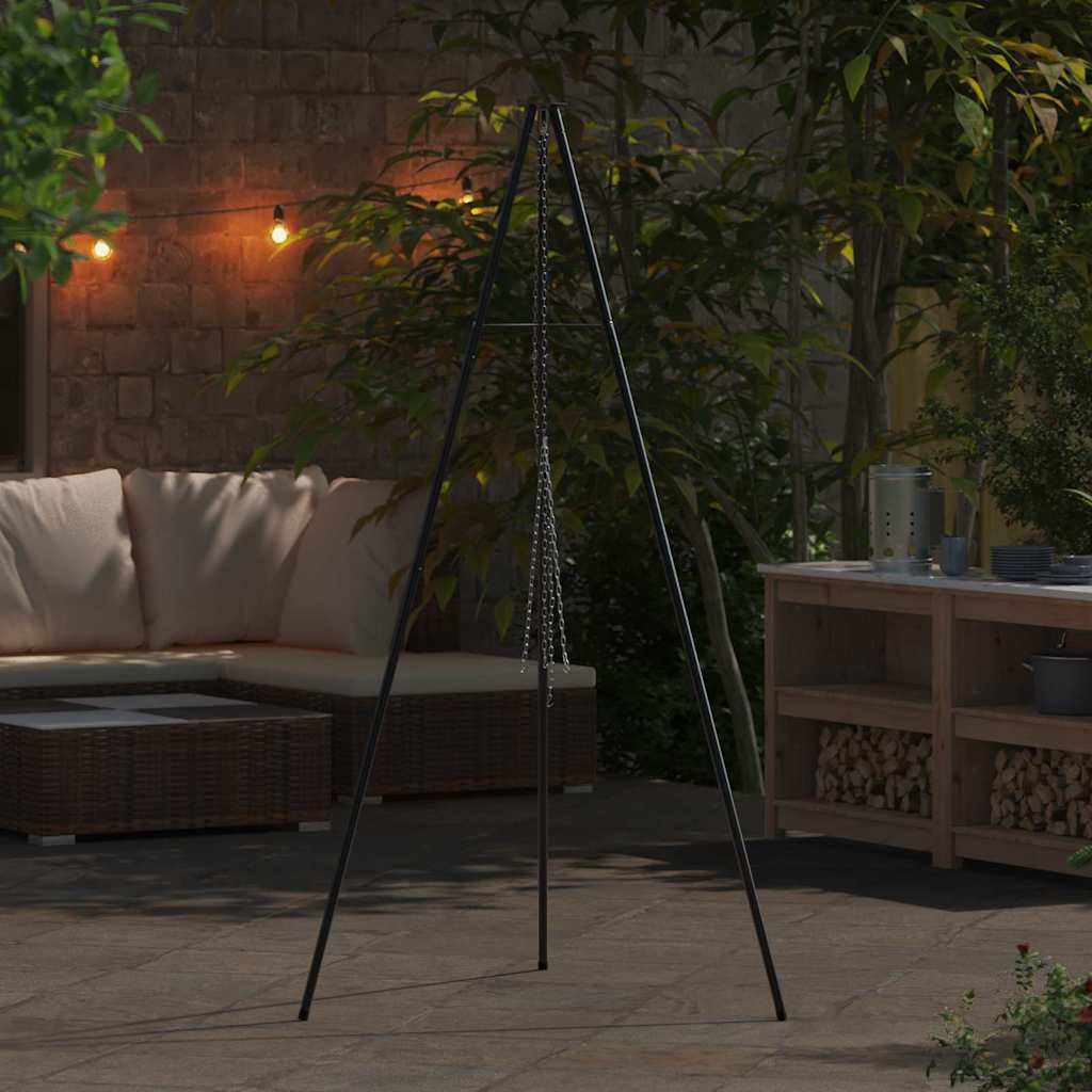 Treppiede da Campeggio Nero 92 x 92 x 191.5 cm Acciaio 42010330