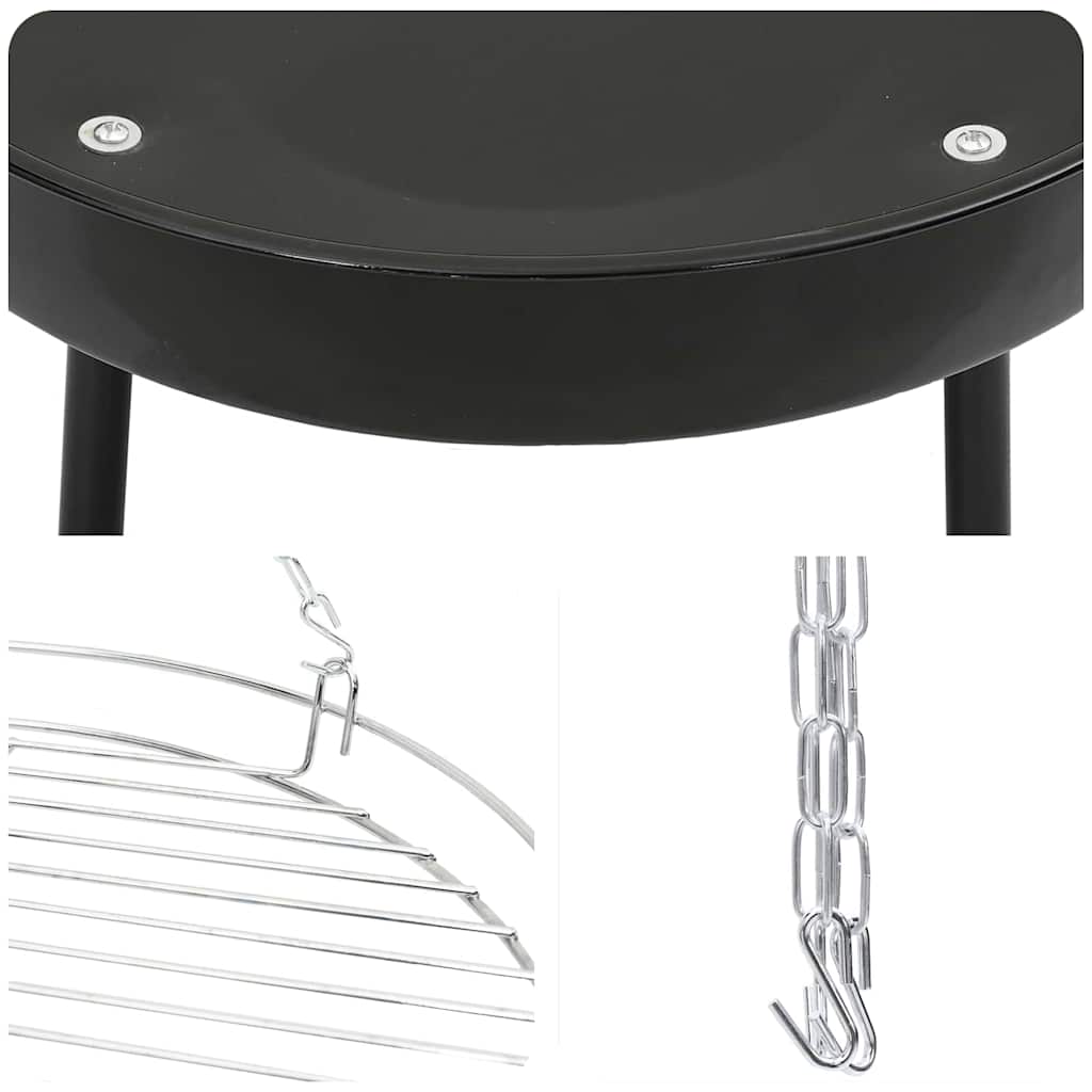 Treppiede da Campeggio Nero 92 x 92 x 171.5 cm Metallo 42010332