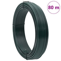 vidaXL Filo di recinzione Verde 80 m Acciaio rivestito in PVC