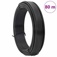 Filo di recinzione Antracite 80 m Acciaio rivestito in PVC 42010296