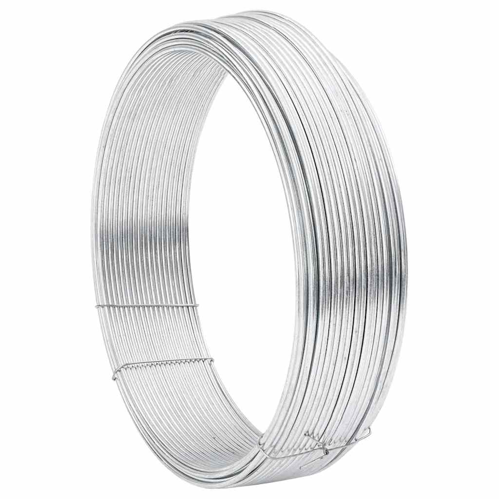 vidaXL Filo di recinzione Argento 25 m Acciaio zincato a caldo