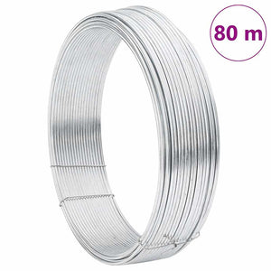 Filo di recinzione Argento 80 m Acciaio zincato a caldo 42010299