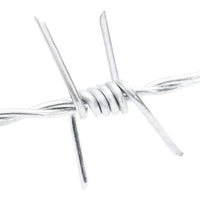 Fil di Ferro Spinato Argento 100 m Acciaio Zincato a Caldo 42010305