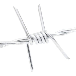 Fil di Ferro Spinato Argento 100 m Acciaio Zincato a Caldo 42010305