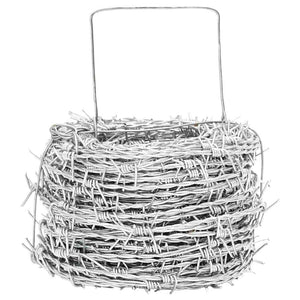 Fil di Ferro Spinato Argento 100 m Acciaio Zincato a Caldo 42010305