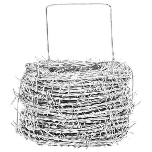 Fil di Ferro Spinato Argento 100 m Acciaio Zincato a Caldo 42010305