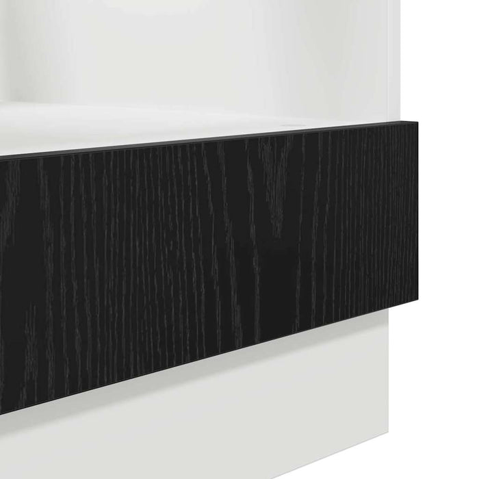 vidaXL Armadio per forno Rovere nero 60 x 46 x 81.5 cm