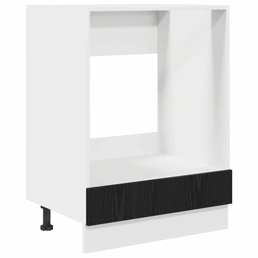vidaXL Armadio per forno Rovere nero 60 x 46 x 81.5 cm