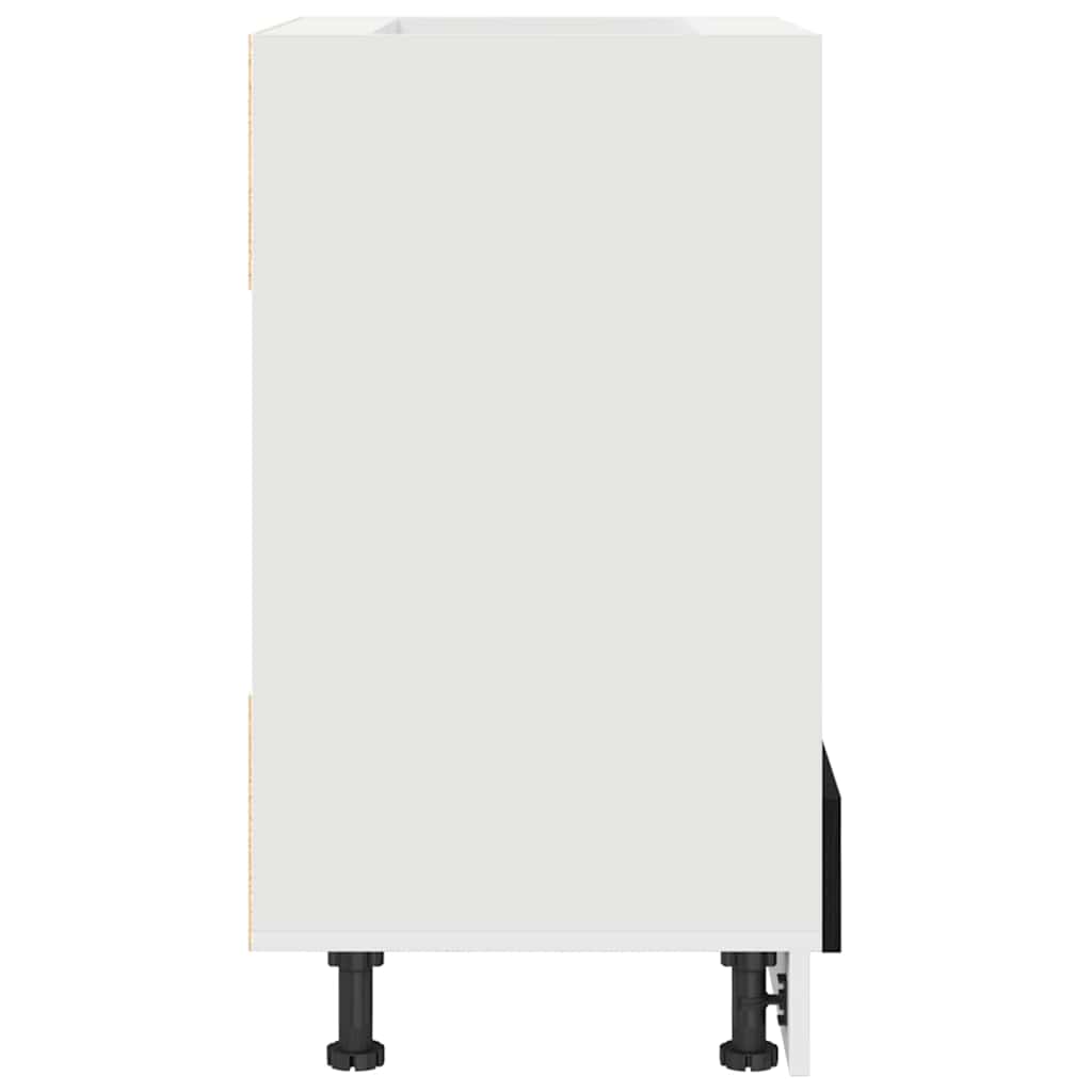 vidaXL Armadio per forno Rovere nero 60 x 46 x 81.5 cm