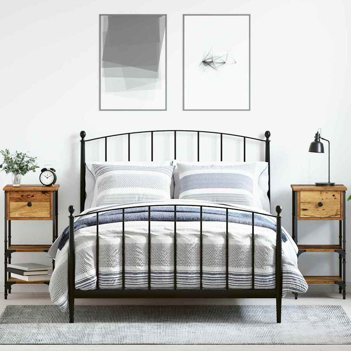 Mobiletto da Notte 2 pcs Legno vecchio 34 x 36 x 70 cm 871237