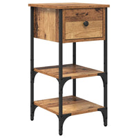 Mobiletto da Notte 2 pcs Legno vecchio 34 x 36 x 70 cm 871237