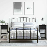 Armadio da Notte con cassetto 2 pcs Rovere nero 871241