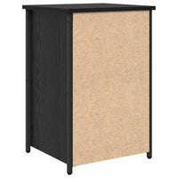 Comodino in rovere nero  Rovere Nero MDF, Metallo Compatto 871261