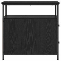 vidaXL Armadio da Notte Rovere nero 30 x 60 x 60 cm Legno multistrato