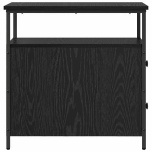 vidaXL Armadio da Notte con cassetto 2 pcs Rovere nero 30 x 60 x 60 cm