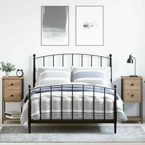 vidaXL Armadio da Notte 2 pcs rovere artigianale 32 x 42 x 70 cm