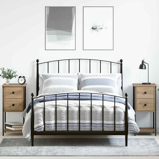 vidaXL Armadio da Notte 2 pcs rovere artigianale 32 x 42 x 70 cm