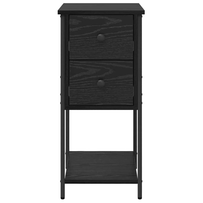 vidaXL Armadio da Notte Rovere nero 32 x 42 x 70 cm Legno multistrato