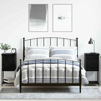 vidaXL Armadio da Notte con cassetto 2 pcs Rovere nero 32 x 42 x 70 cm