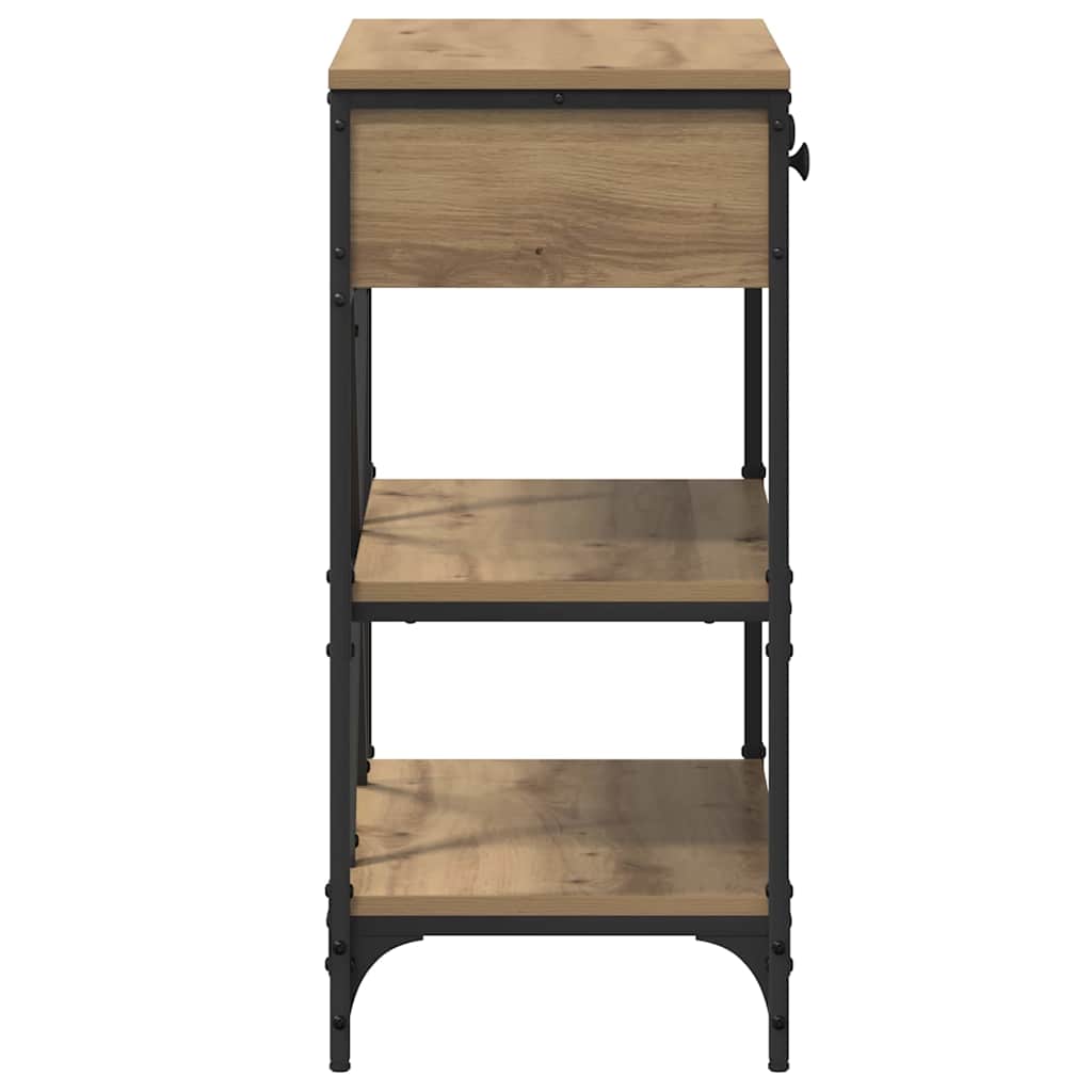 Tavolo consolle con cassetto con lo scaffale rovere artigianale 871313